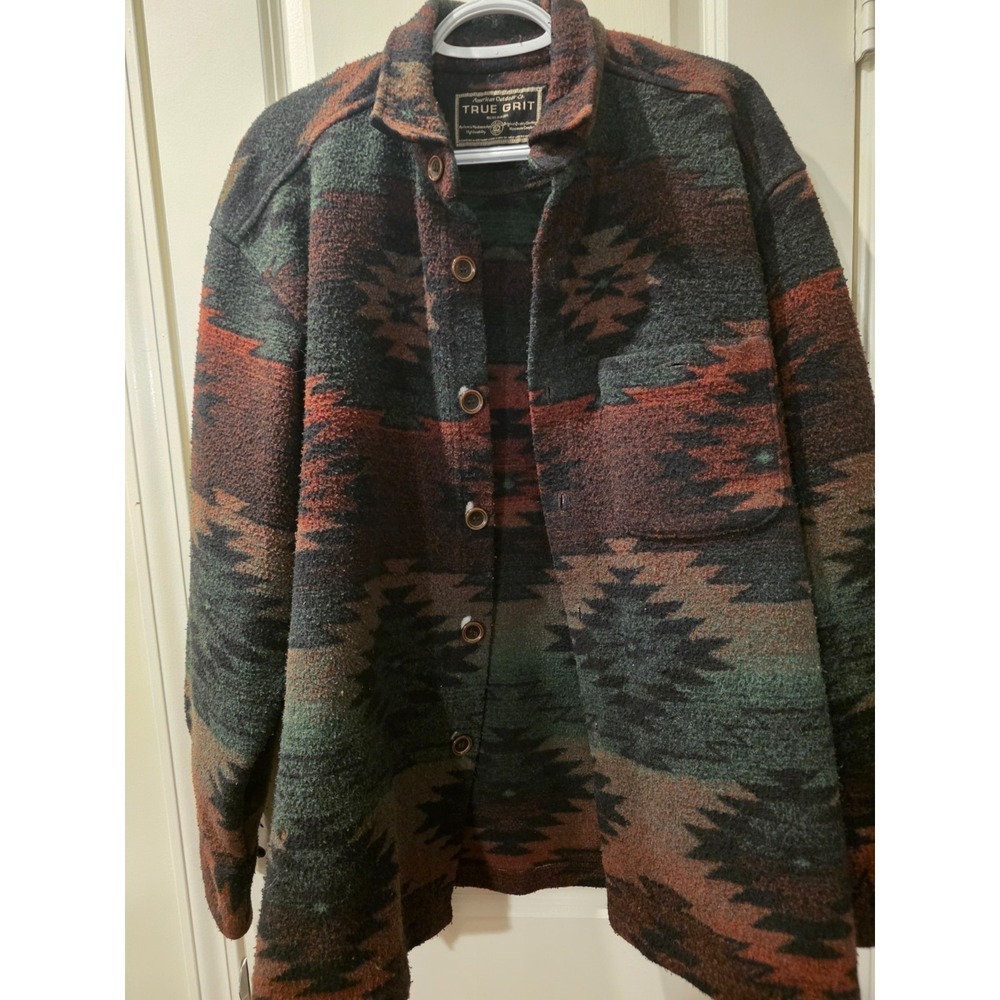 True Grit Men's Aztec Western Jacket SZ M